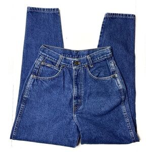 Vintage 80’s CHIC Made In USA Stiff Denim Tapered Leg High Waist Mom Jean